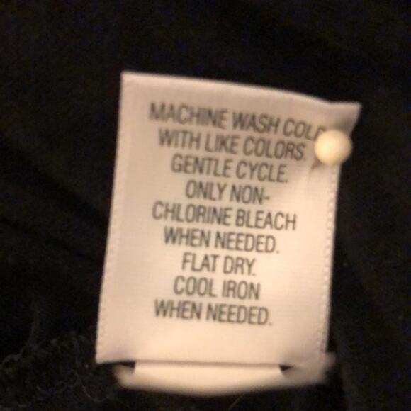 Elle Black Pleated Front Soft Knit Dress Woman Size Large Cap Sleeve Comfy - Picture 11 of 11